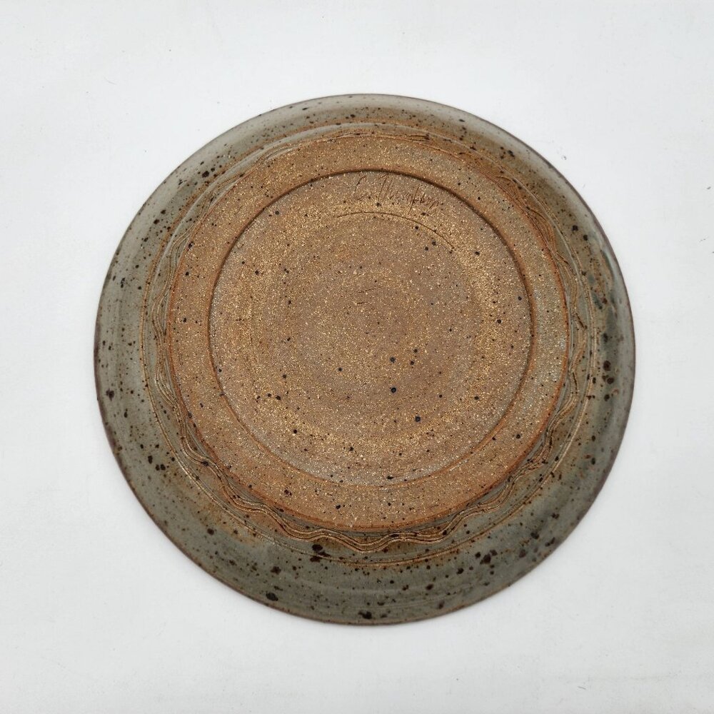 Signed Stoneware Art Pottery Plate - Picture 2 of 4
